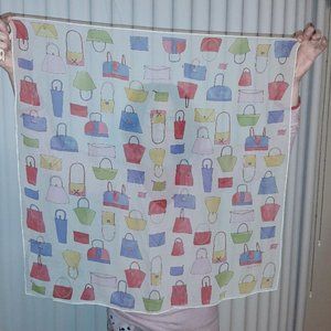 Echo cream handbag motif scarf approx. 24" square